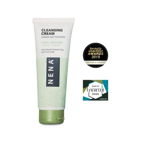 NENA Skincare Cleansing Cream - Face Wash - Gluten Free Facial Cleanser - Hydrating Mineral-Powered Formula for Soft, Radiant Skin - 3.5 oz