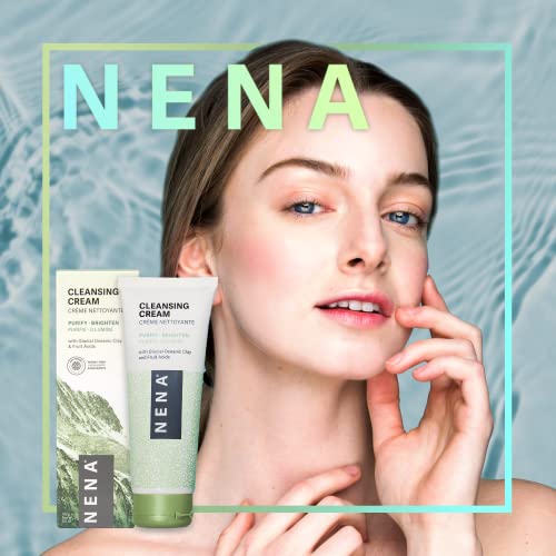 NENA Skincare Cleansing Cream - Face Wash - Gluten Free Facial Cleanser - Hydrating Mineral-Powered Formula for Soft, Radiant Skin - 3.5 oz