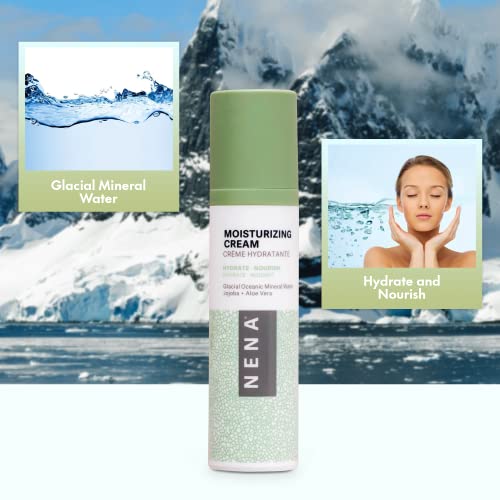 NENA Skincare Moisturizing Cream - Face Moisturizer - Gluten Free Face Cream with Shea Butter and Aloe Vera for Dry and Sensitive Skin - 1.4 oz