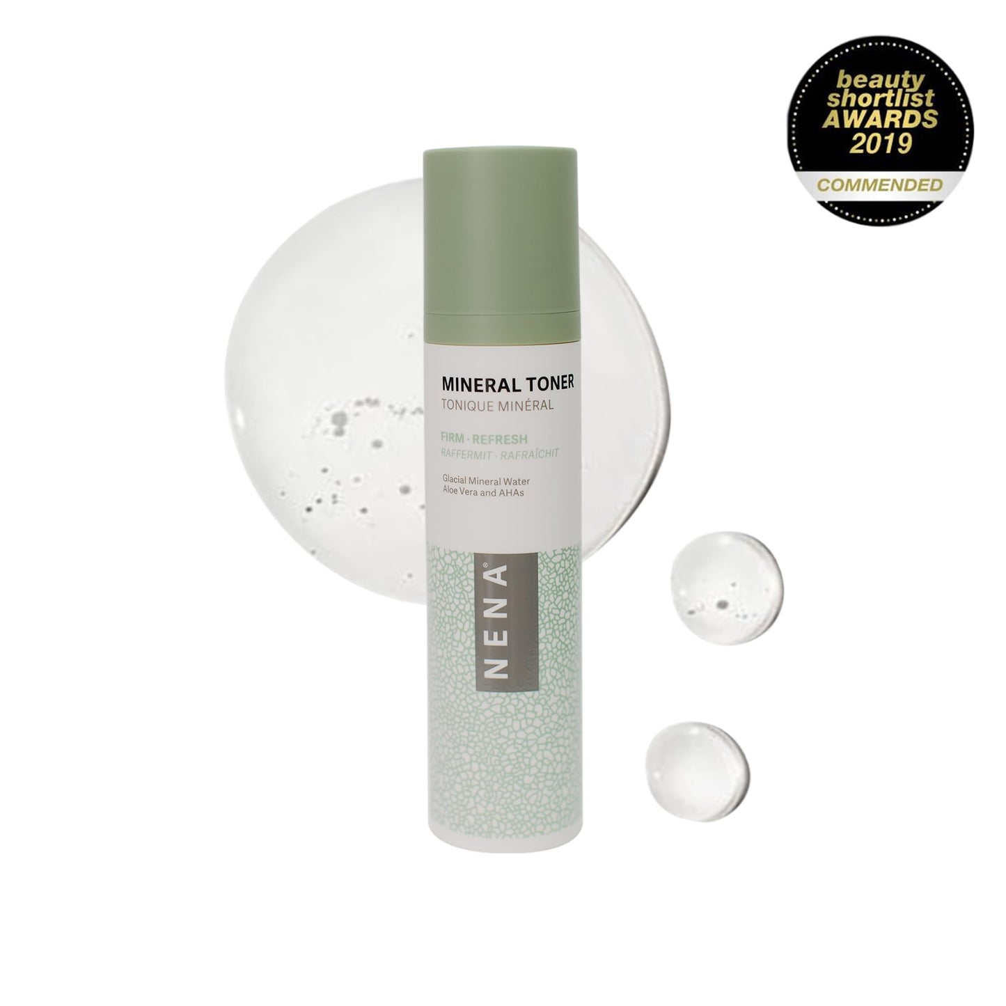 NENA Skincare Natural Skincare Kit - Cleansing Cream Face Wash - Clay Mask for Face - Mineral Hydrating Toner - Moisturizing Cream - Vegan - 4 Pc