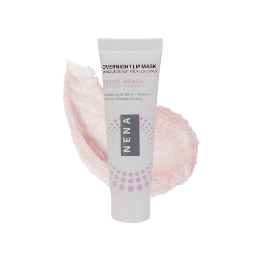 NENA Skincare Overnight Lip Mask - Lip Mask for Women - Deeply Hydrates with Natural Minerals, Nourishing Oils and Butters - Non-Sticky - 0.5 oz.