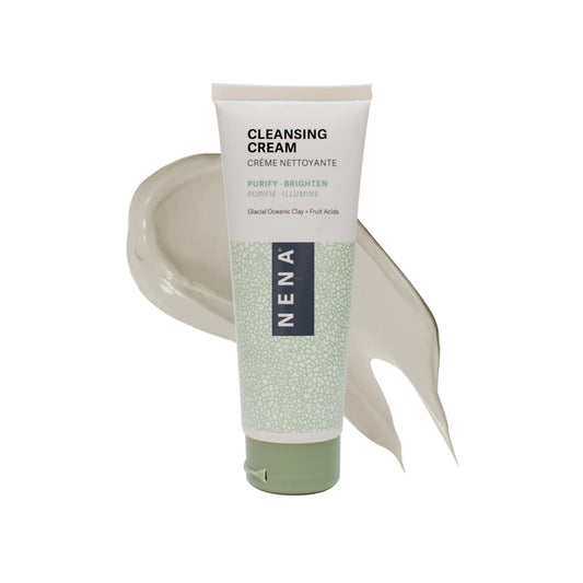 NENA Skincare Cleansing Cream - Face Wash - Gluten Free Facial Cleanser - Hydrating Mineral-Powered Formula for Soft, Radiant Skin - 3.5 oz