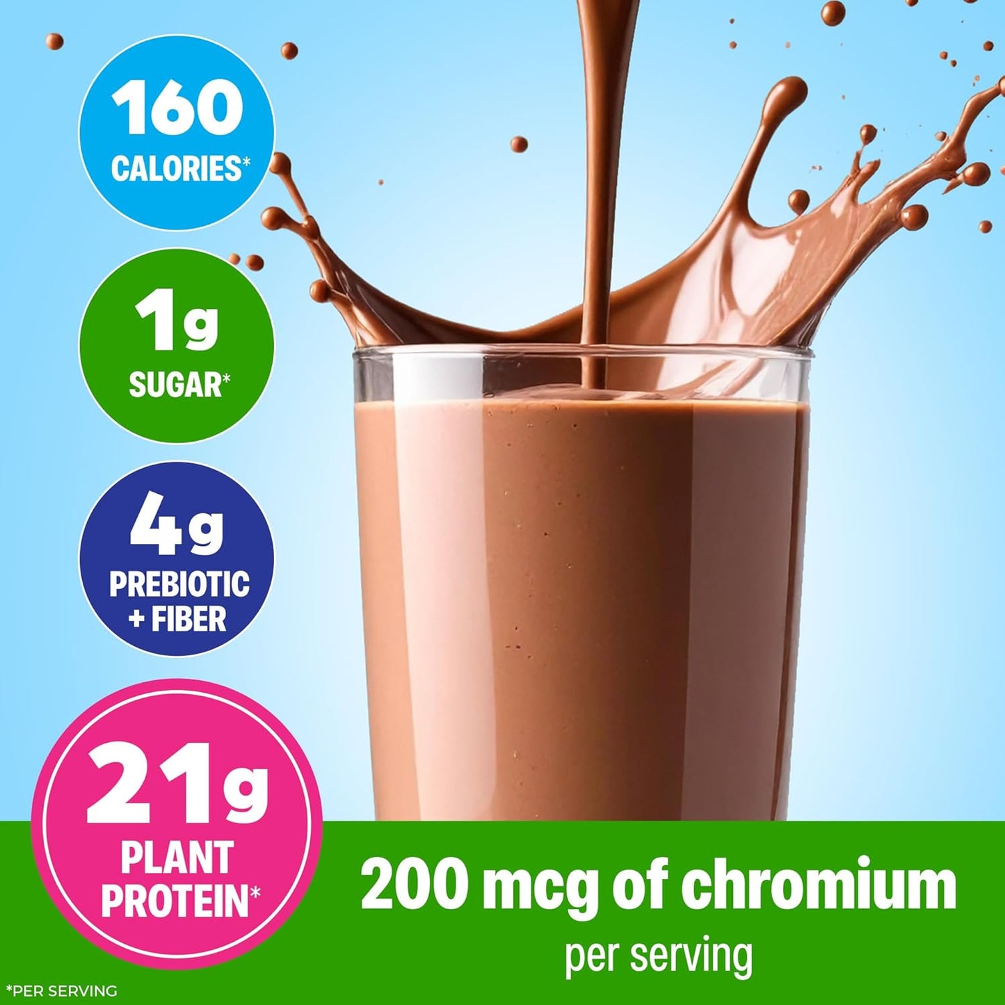Orgain Organic 21g Vegan Protein + Metabolism Powder, Chocolate, 1.71lb | Plant based protein blend with chromium to promote healthy weight management, 4g prebiotic fiber, for shakes & smoothies