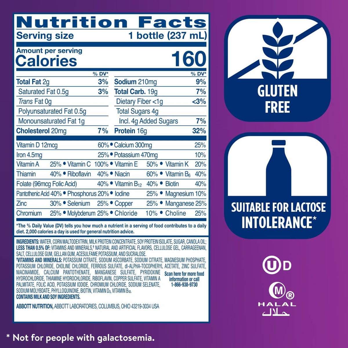 Ensure High Protein Vanilla Nutrition Shake with Fiber, Ready to Drink, 16g Protein and 27 Vitamins and Minerals, 8 fl oz, 24 Pack