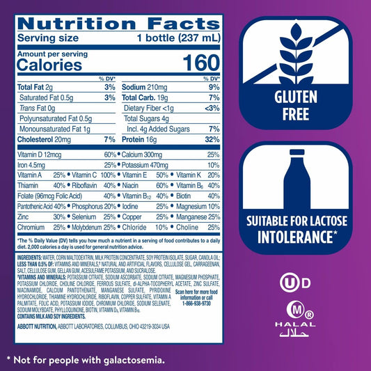 Ensure High Protein Vanilla Nutrition Shake with Fiber, Ready to Drink, 16g Protein and 27 Vitamins and Minerals, 8 fl oz, 24 Pack