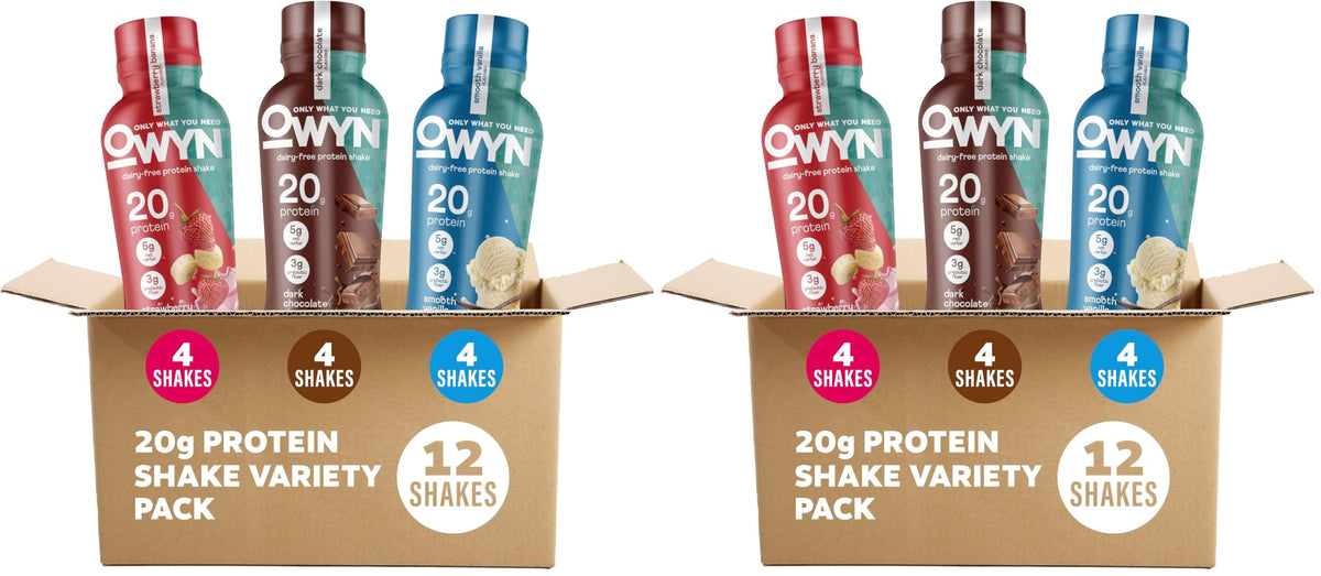 OWYN Only What You Need 20g Protein Shake Variety Pack, Dairy Free, 12 Ct