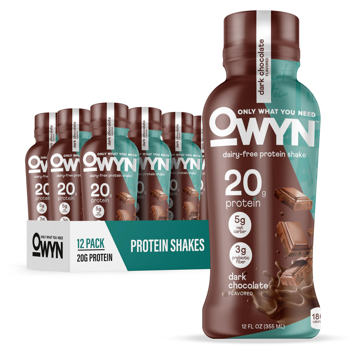OWYN Only What You Need 20g Protein Shake Variety Pack, Dairy Free, 12 Ct
