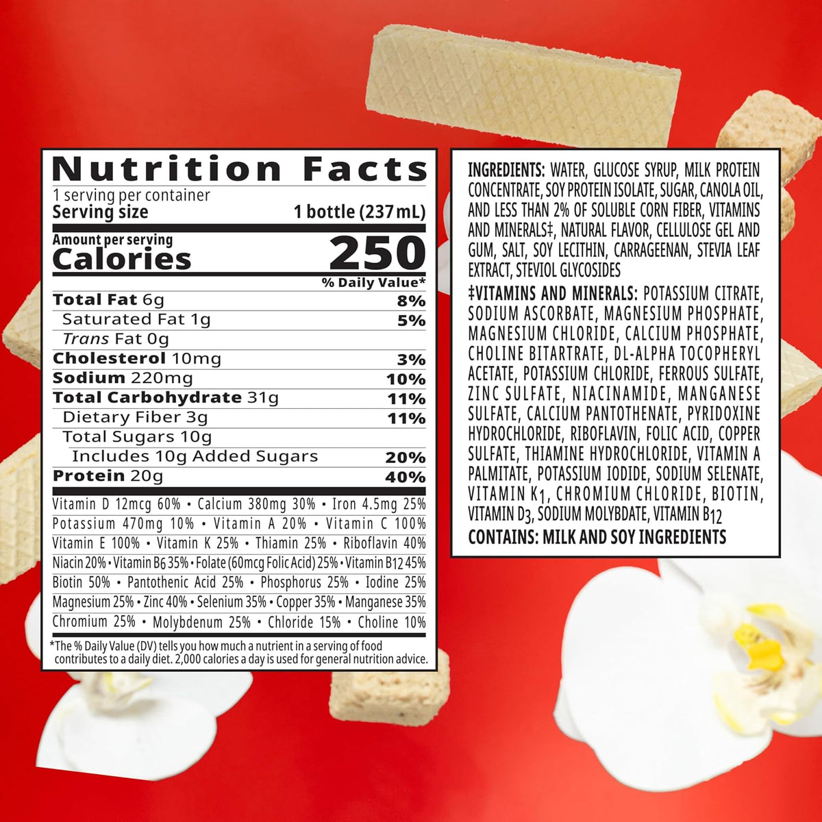 BOOST High Protein with Fiber Ready to Drink Complete Nutritional Drink, Very Vanilla, 8 fl oz Bottle, 24 Pack