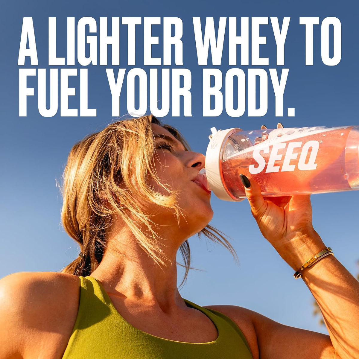 SEEQ Clear Protein Powder - Watermelon Wave - 22 Servings - 22g Clear Whey Protein Isolate - Zero Sugar - 0g Lactose - Allergen Friendly - GLP1 Support - Bone Health - Muscle Post Workout Recovery