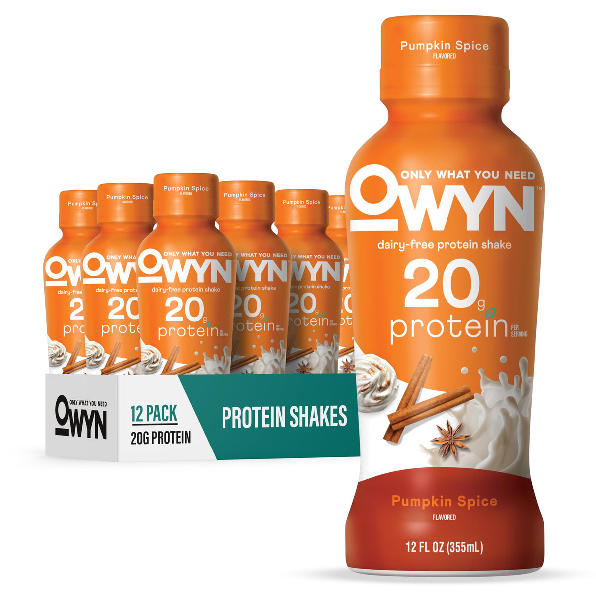 OWYN Only What You Need 20g Protein Shake Variety Pack, Dairy Free, 12 Ct