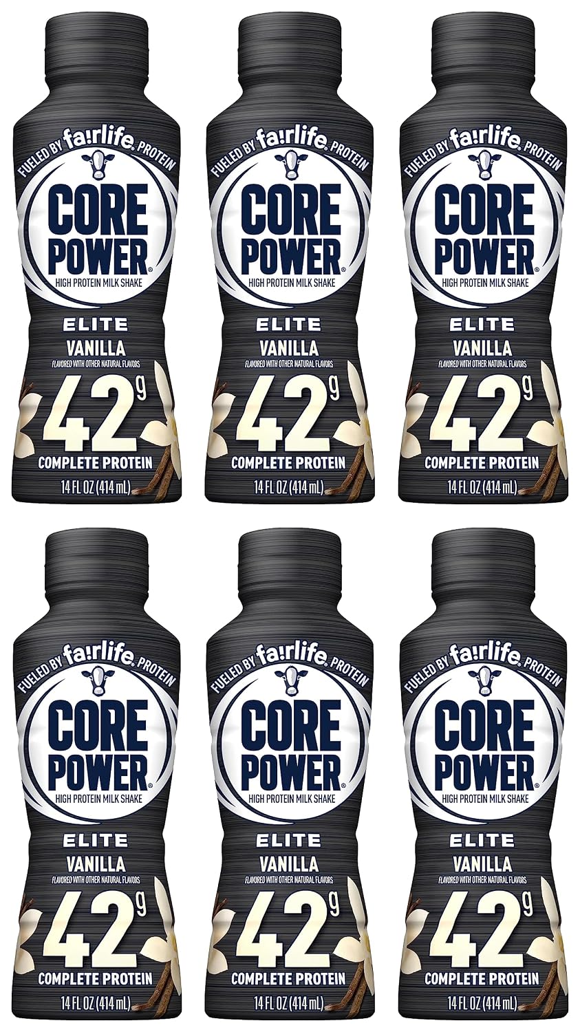 WESTERNMBY Fairlife Core Power High Protein Milk Shakes, Ready to Drink (6 Vanilla, 42g)